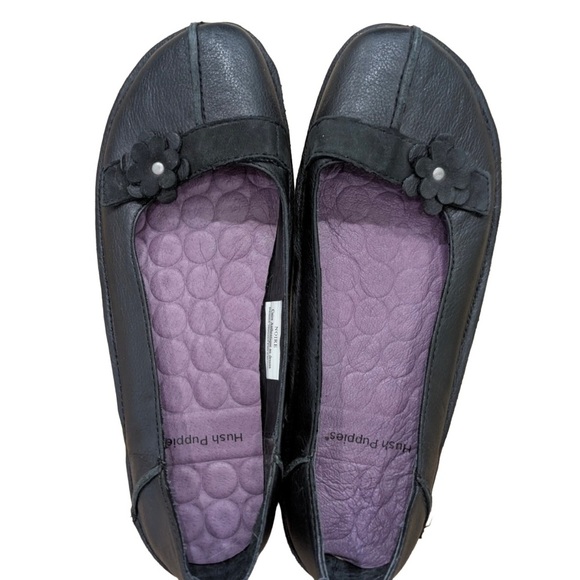 Y2K Hush Puppies Black Leather Flats – US 7 - Picture 7 of 9